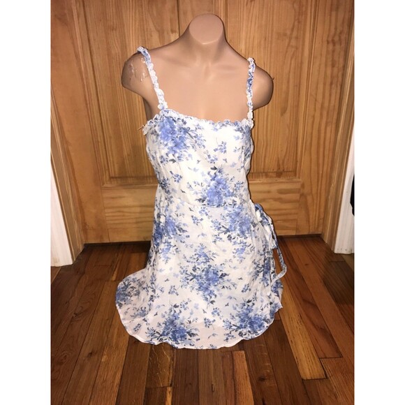 Womens blue floral dress - Picture 1 of 4